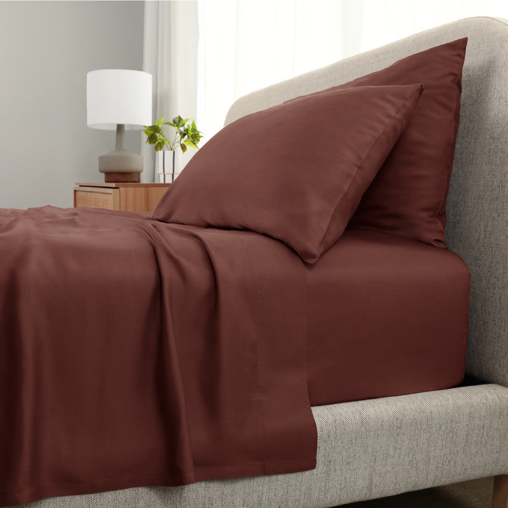 Cariloha Aloha Soft Sheets in Maroon Sunset