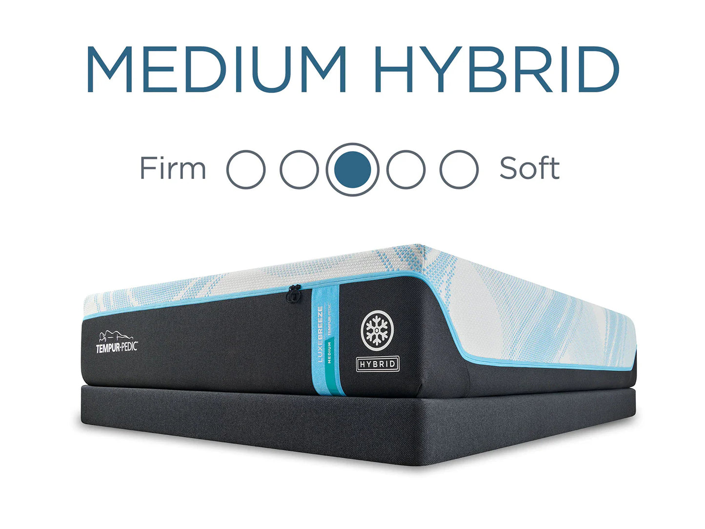 TEMPUR-LuxeBreeze® Medium Hybrid 13" Mattress