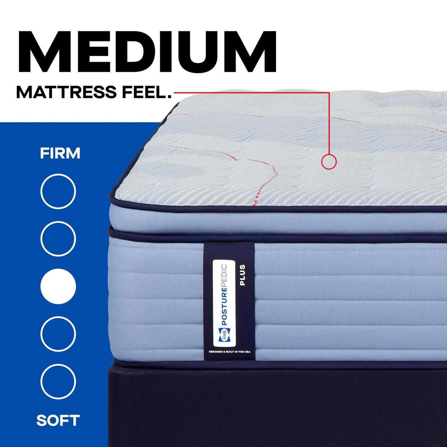 Sealy Posturepedic® Plus Patterson II Medium Euro Pillow Top Mattress