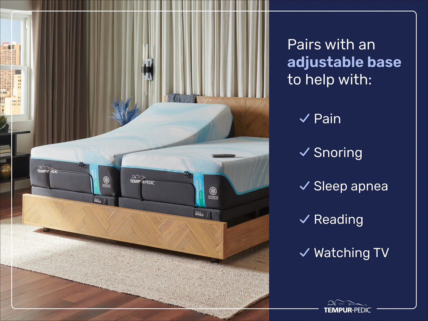 TEMPUR-LuxeBreeze® Medium Hybrid 13" Mattress
