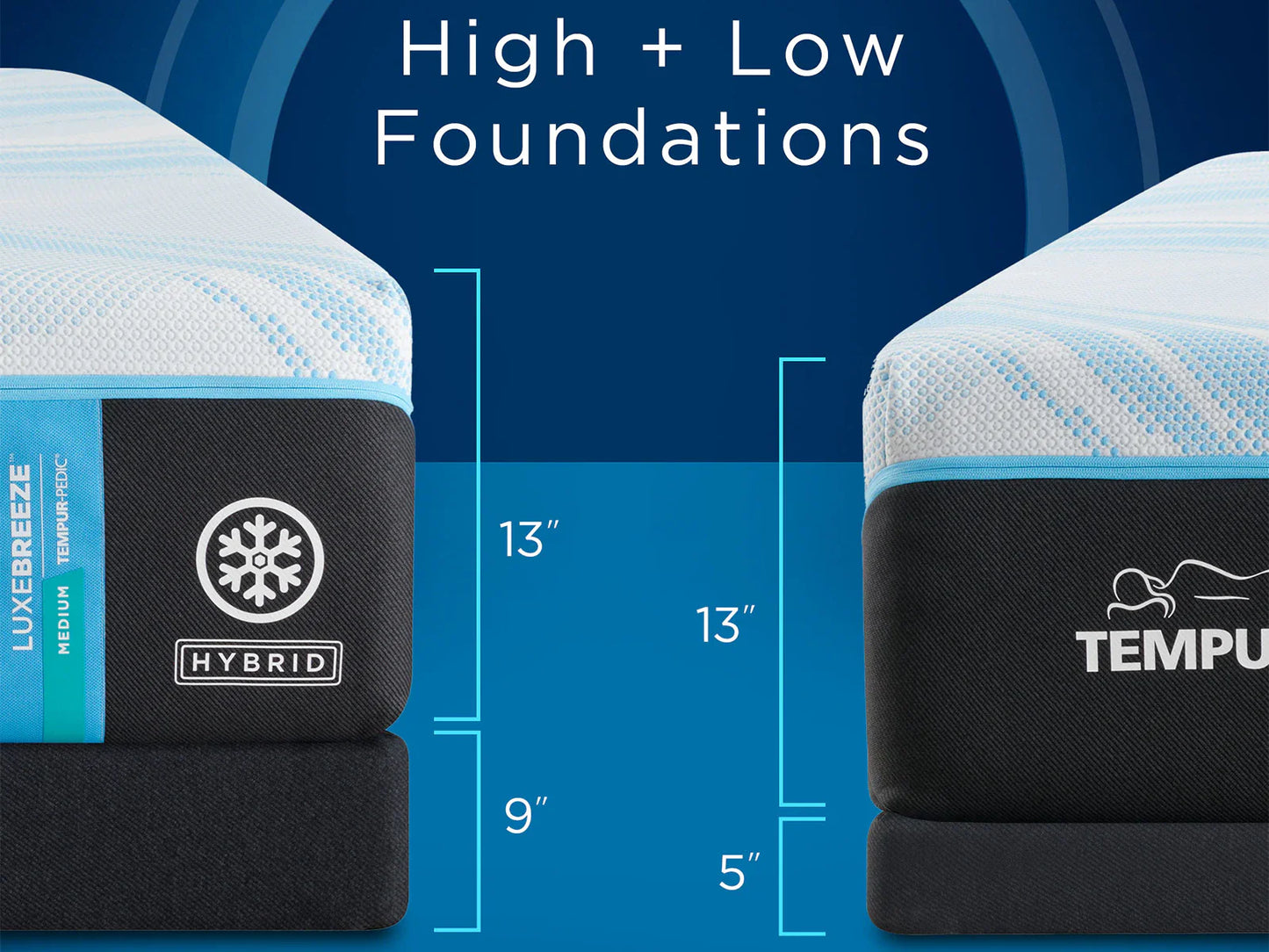 TEMPUR-LuxeBreeze® Medium Hybrid 13" Mattress