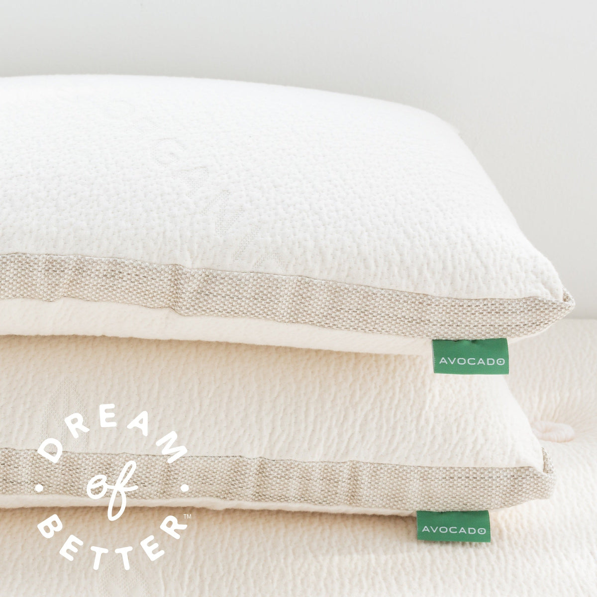Avocado Molded Latex Pillow solid organic latex pillow