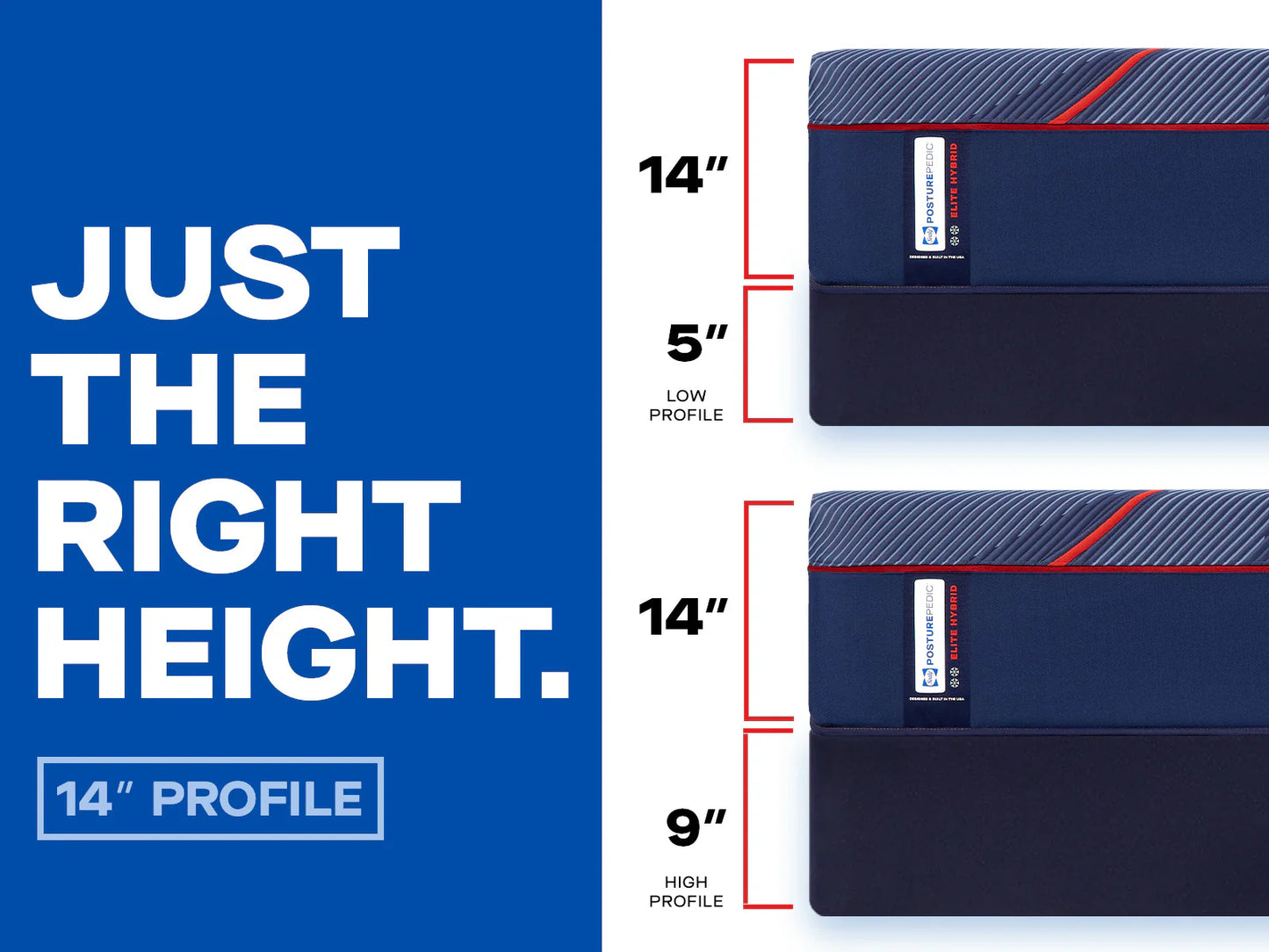 Sealy Posturepedic® Elite Hybrid High Point II 14" Soft Mattress
