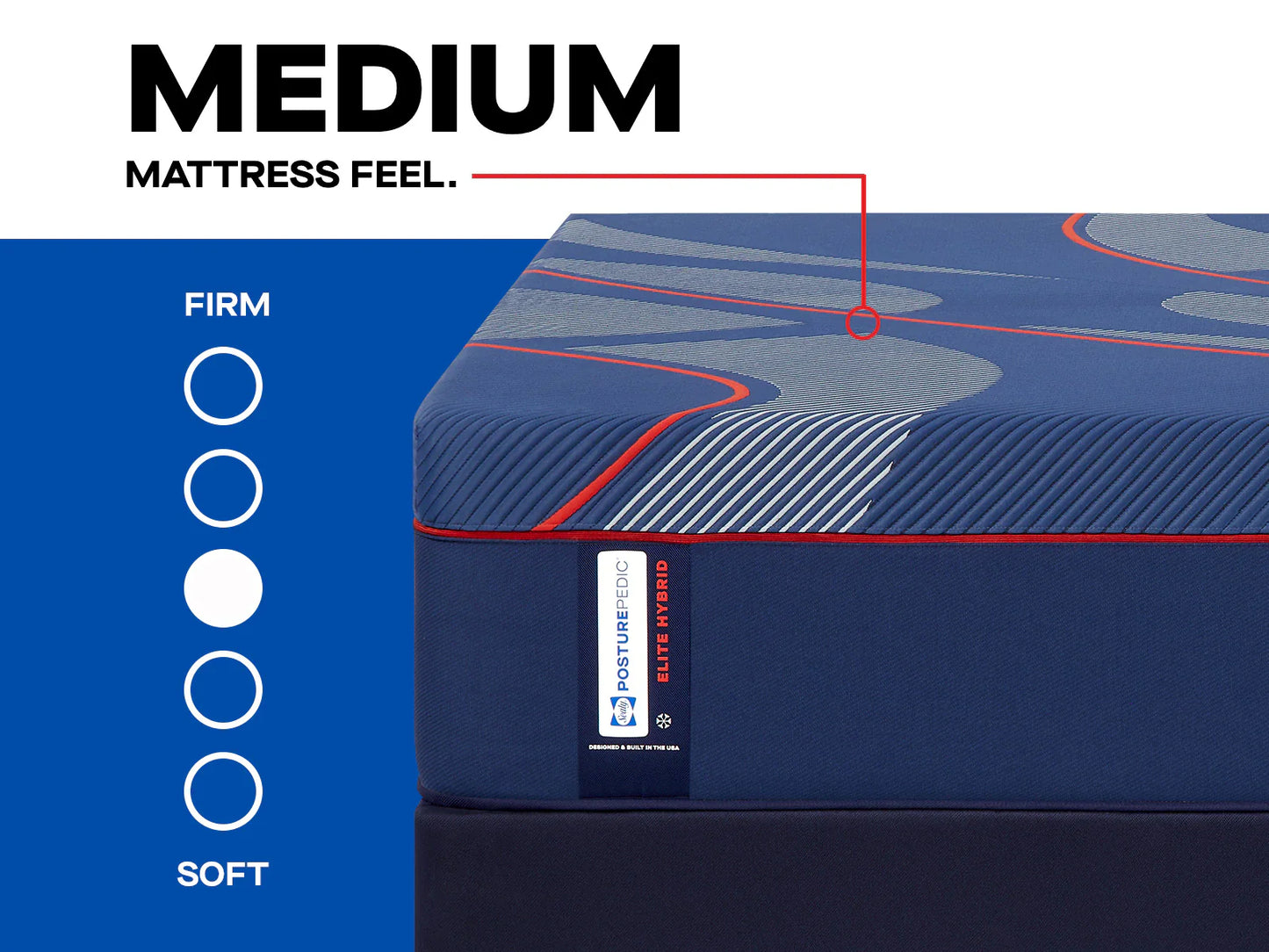 Sealy Posturepedic® Elite Hybrid High Point II 14" Medium Mattress
