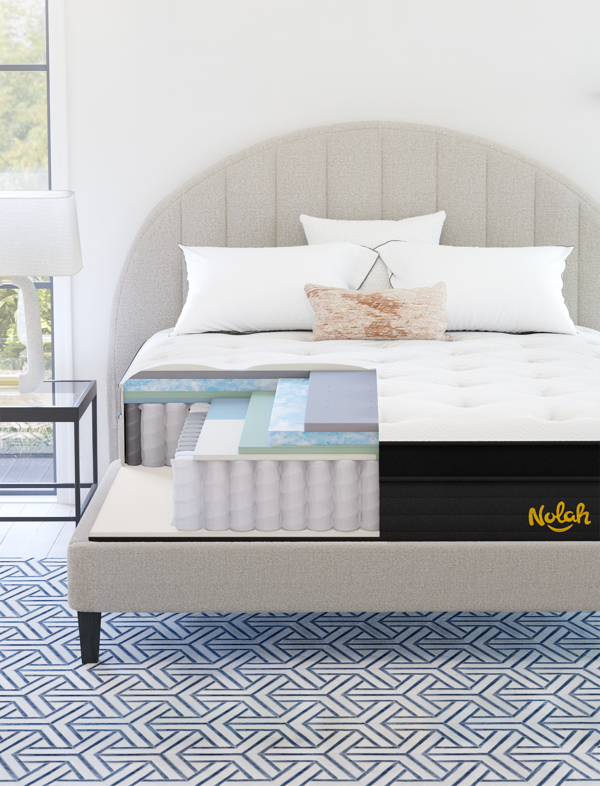Nolah Evolution 15” Mattress | Pressure-Relief Hybrid for Side Sleepers - interior cutaway