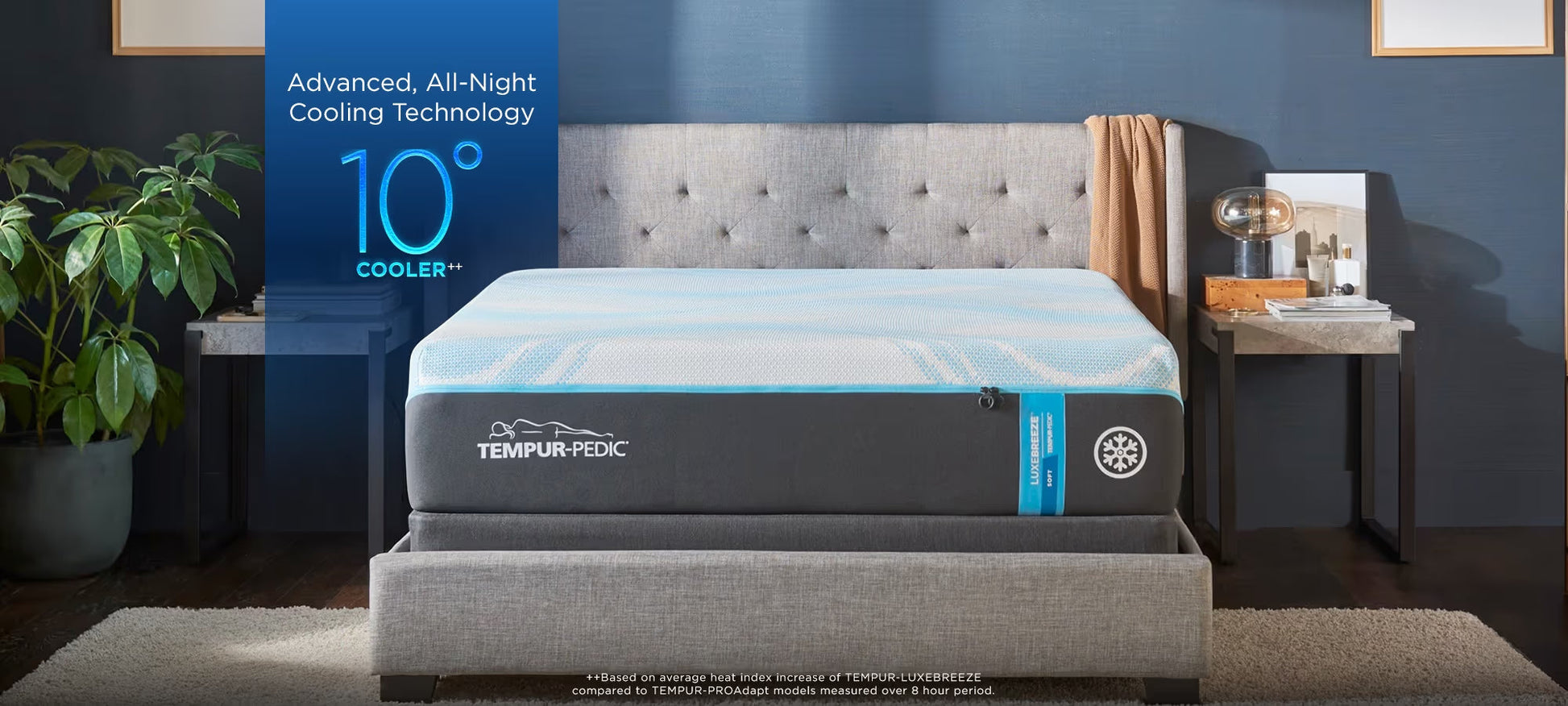 Tempur-Pedic TEMPUR-LuxeBreeze cooling mattress, sleeps up to 10 degrees cooler - Texan Mattress Montgomery, TX