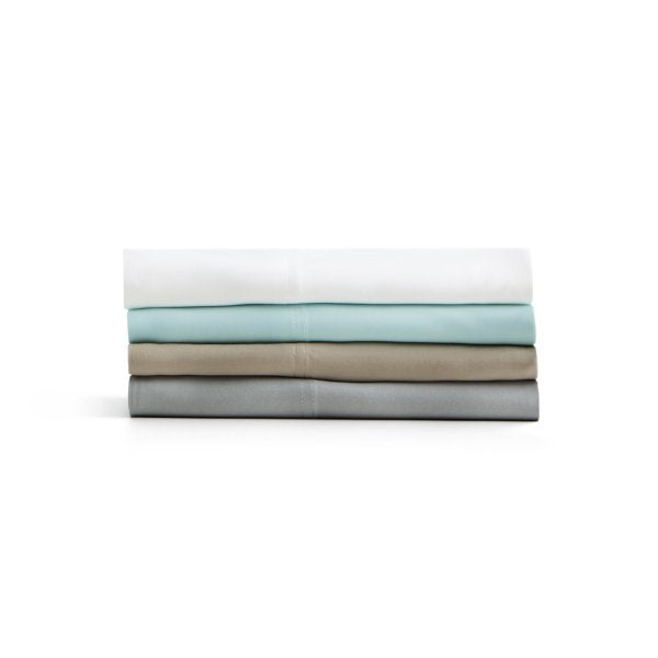 Malouf Smooth Bamboo Rayon sheets shown folded in the manufacturer's color assortment