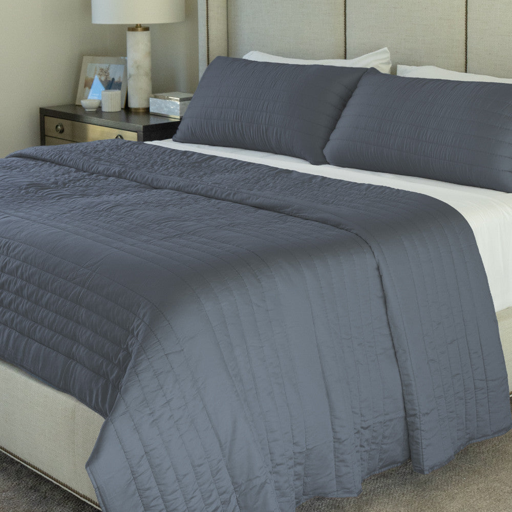 Cariloha Bamboo Quilt Set in Blue Lagoon