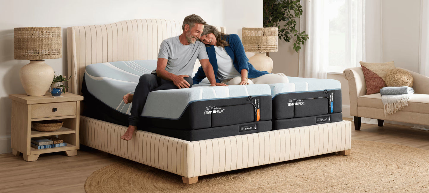 TEMPUR-LuxeAdapt mattress in a bedroom setting
