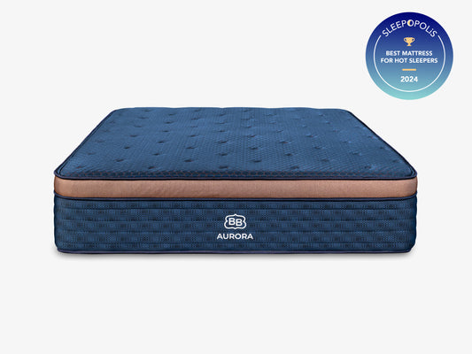 Brooklyn Bedding Aurora Luxe Cooling Hybrid Mattress front view at Texan Mattress Montgomery