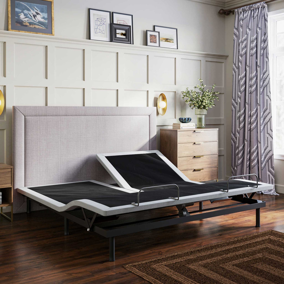 BTX4 adjustable bed base in a bedroom setting - Texan Mattress Montgomery, TX