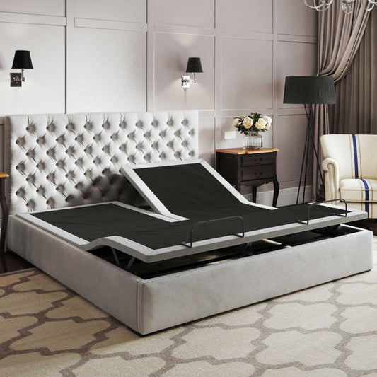 BTX5 adjustable bed base in a bedroom setting - Texan Mattress Montgomery, TX
