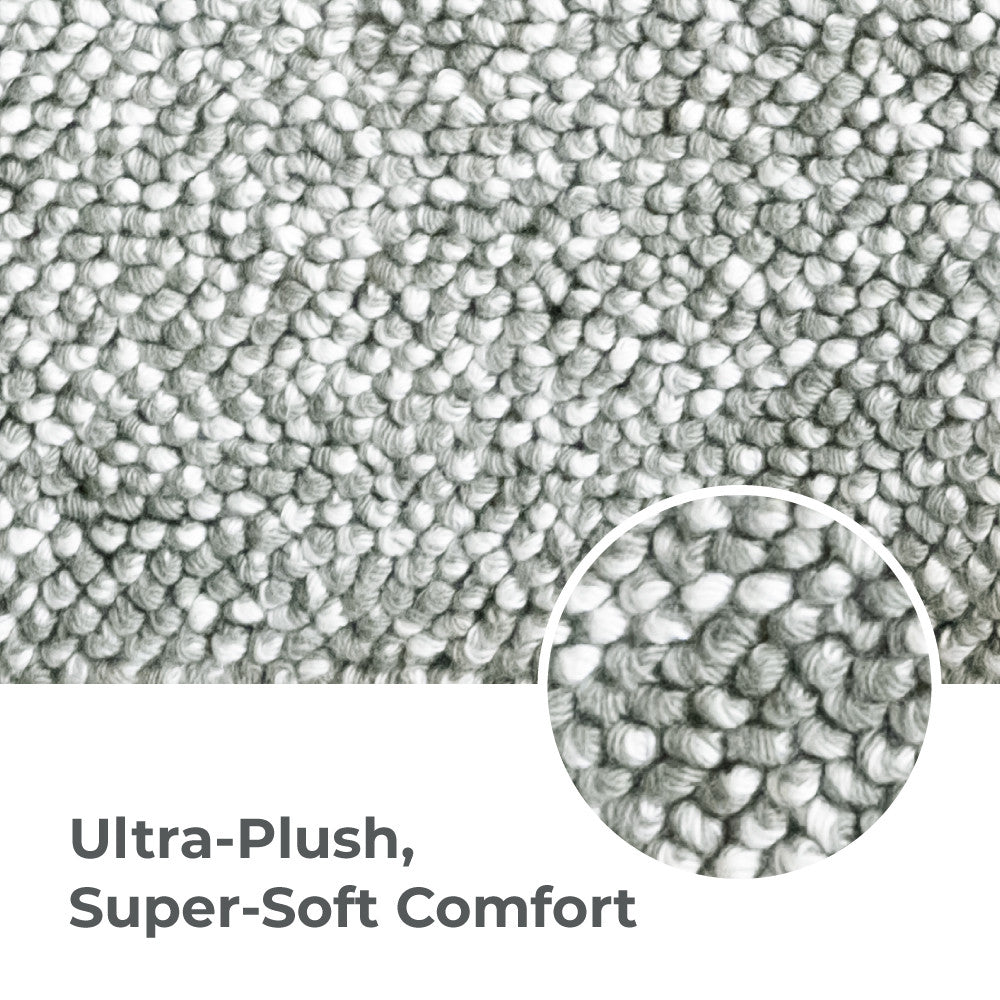 Cariloha Two-Tone Bamboo Bath Mat plush texture