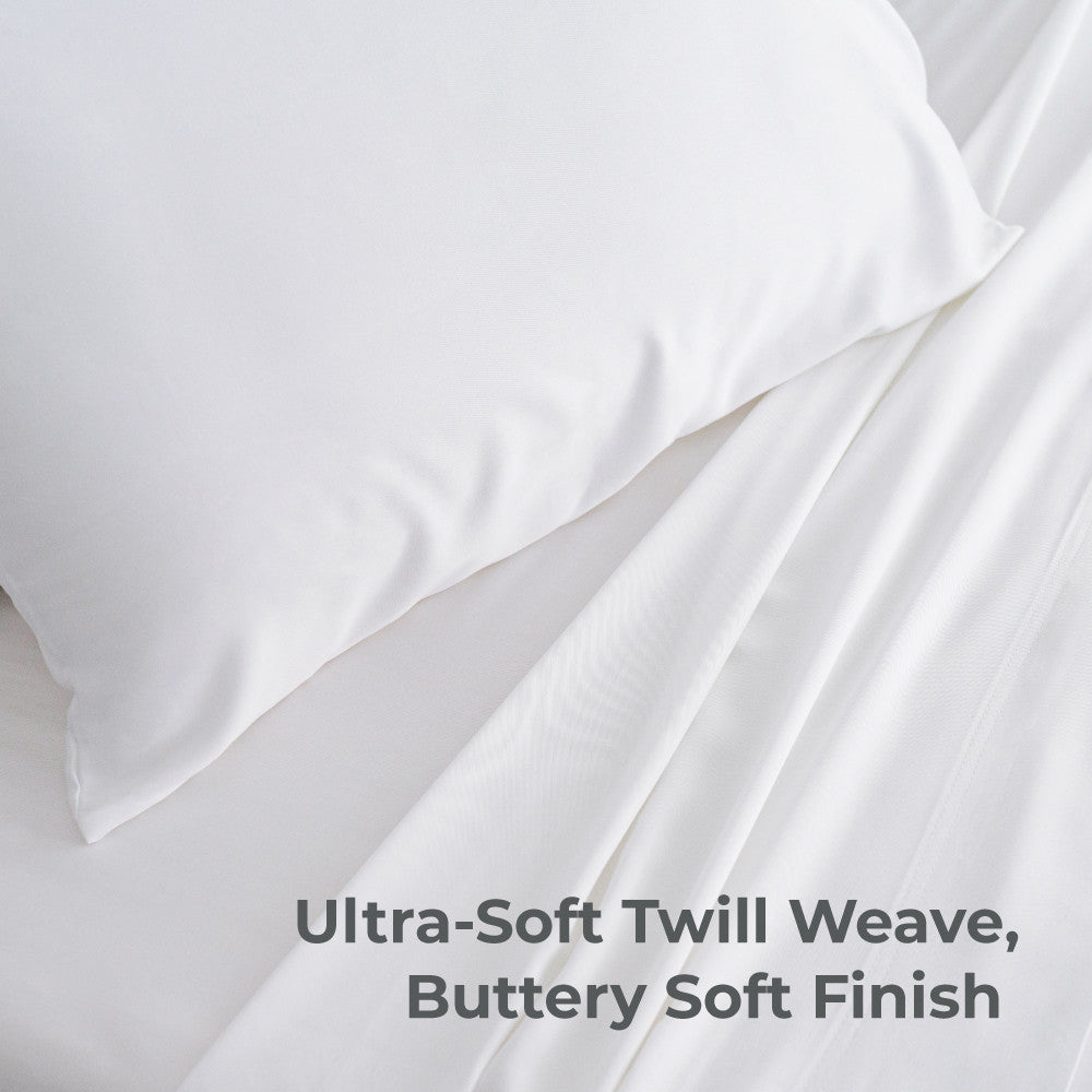 Cariloha Classic Bamboo Pillowcase Set twill weave detail
