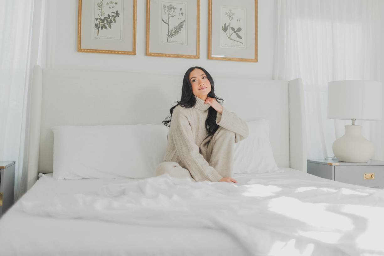Cariloha Classic Bamboo Sheet Set in a bright bedroom