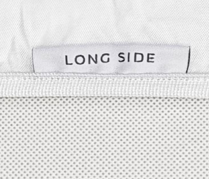 Cariloha Resort Bamboo Sheet Set orientation label