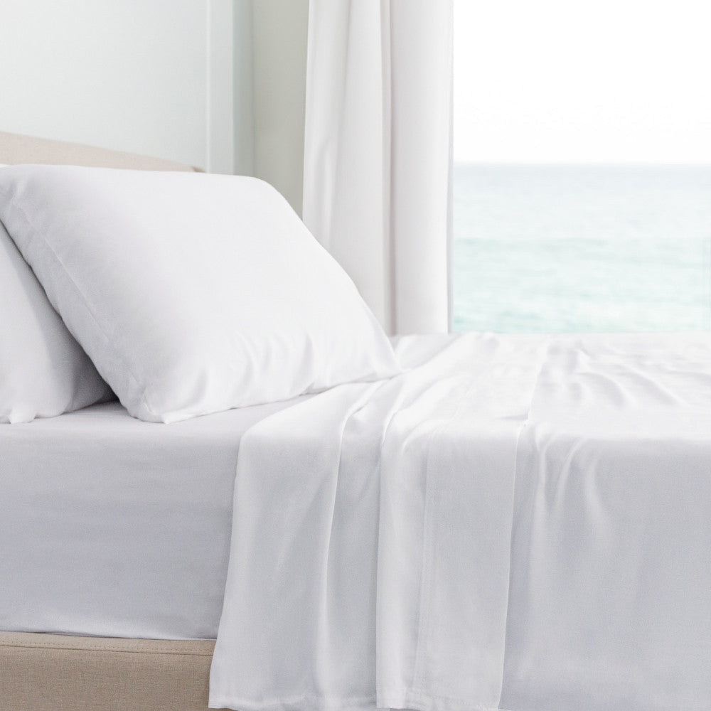 Cariloha Classic White Bamboo Sheet Set