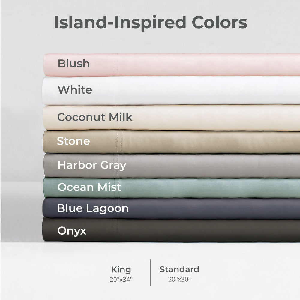 Cariloha Resort Bamboo Pillowcase Set island-inspired colors