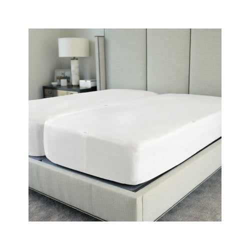 Cariloha Signature Jersey Mattress Protector on a bed