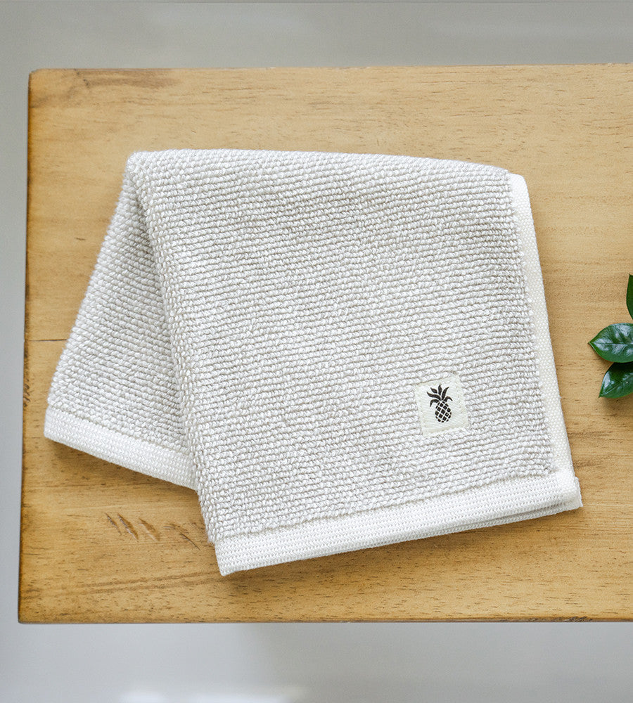 Cariloha Two-Tone Bamboo Washcloth in Coastal Gray
