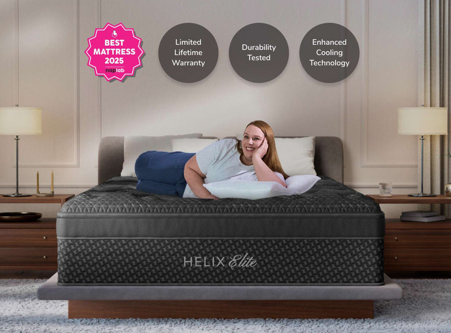 Helix Plus Elite hybrid mattress for plus-size sleepers - Texan Mattress Montgomery, TX