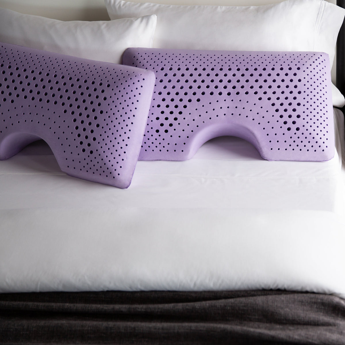 Malouf Shoulder Zoned Dough lavender pillow