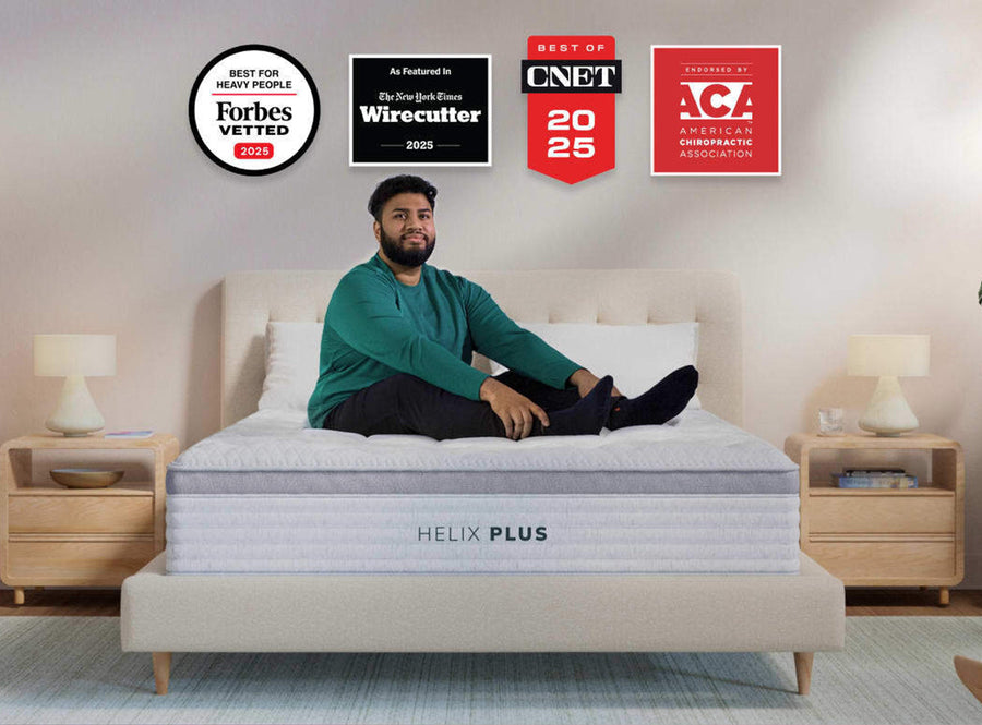 Helix Plus hybrid mattress for plus-size sleepers - Texan Mattress Montgomery, TX