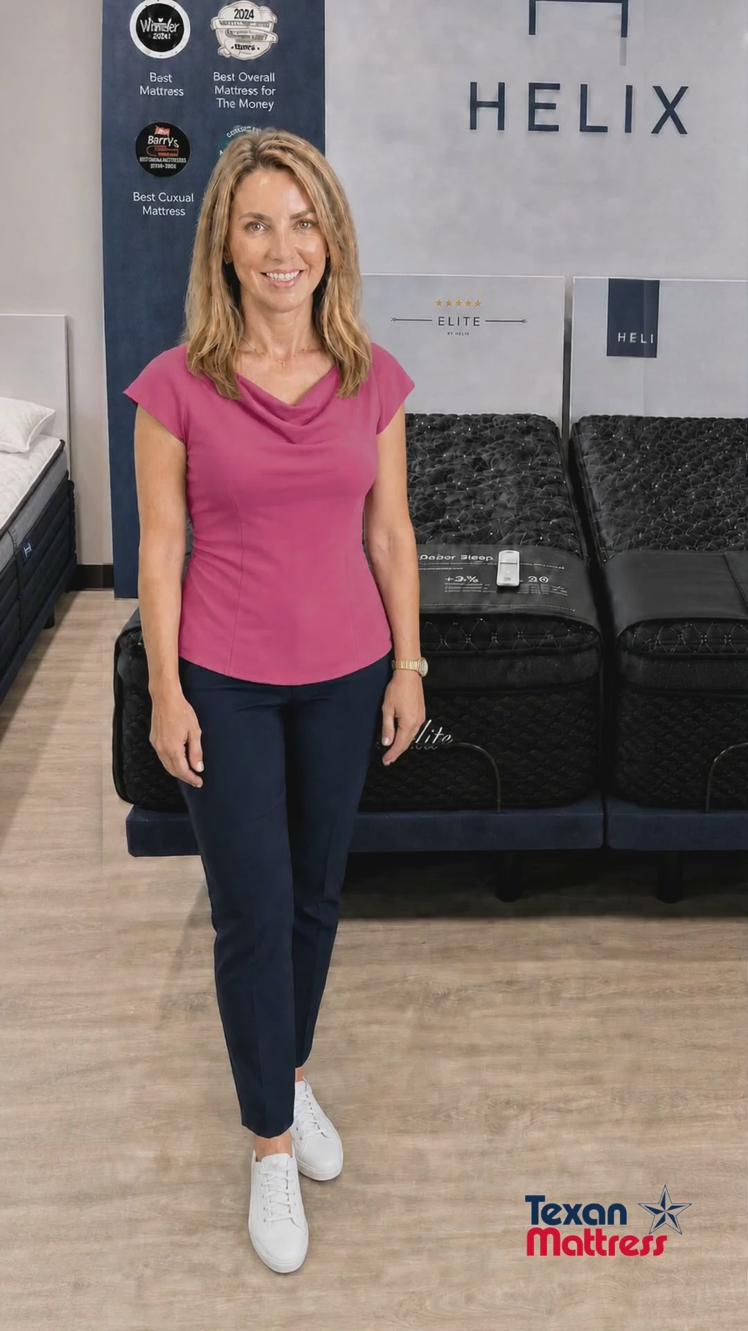 Claire introduces the Helix Twilight Elite at Texan Mattress Montgomery