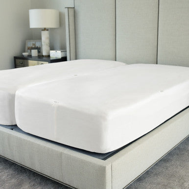 Cariloha Signature Jersey Mattress Protector on a bed